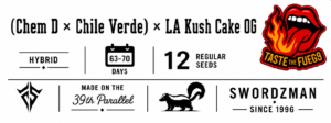 Verde Cake (Chem D × Chile Verde × LA Kush Cake OG)